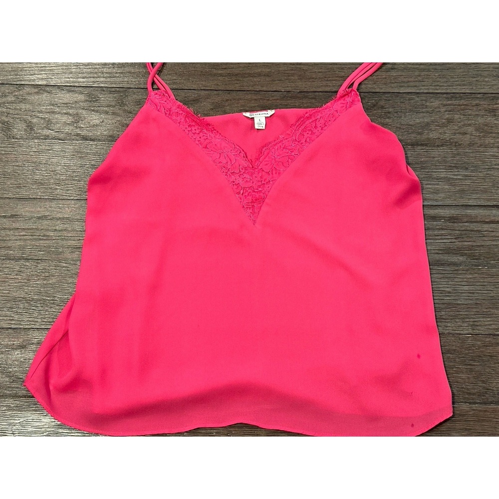 Versona Womens V Neck Camisole Lace Trim Cami Sleeveless Spaghetti Strap‎ Large